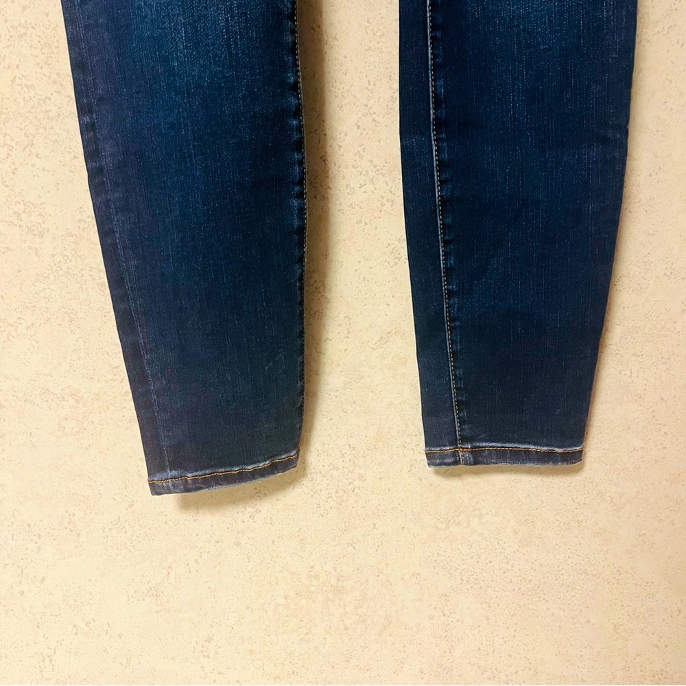 CABI 4 WOMENS DARK BLUE SKINNY STRETCH DISTRESSED SOFT COMFY COTTON BLEND‎ JEANS - Picture 7 of 8